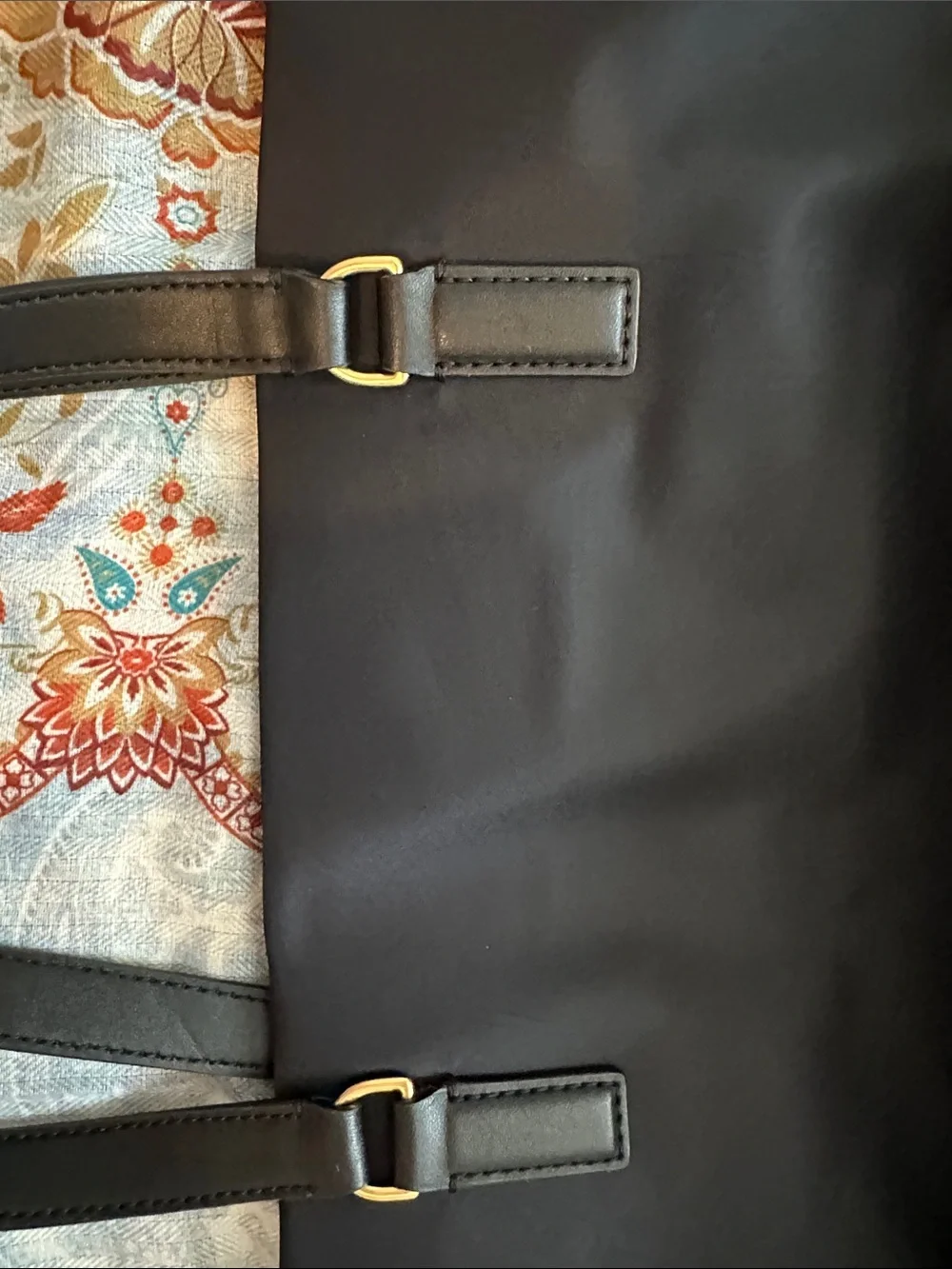 Tory Burch Black Nylon Tote with Logo Detail